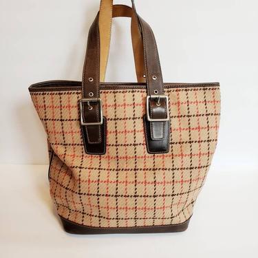 Coach Wool top & Leather Vintage Tote