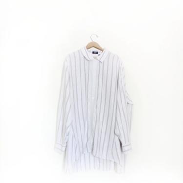 Oversized Striped Button Down Shirt 