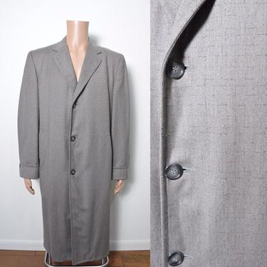 Vintage 1950s Overcoat 50s Flecked Atomic Mid Century Size XL 