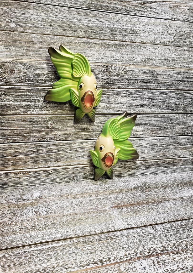 Vintage Fish Sale Mid Century 1950's Ceramic Bathroom Fish Wall Hanging