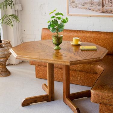 Vintage Octagon Oak Dining Table