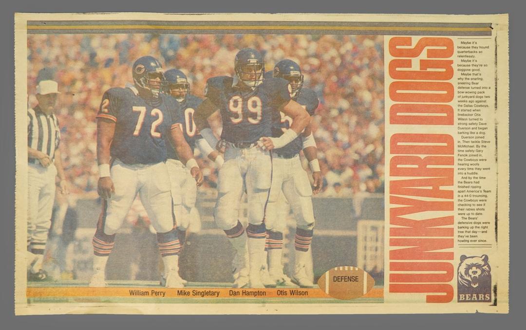 Vintage Dan Hampton Chicago Bears 99 Poster Kodak Are Back 