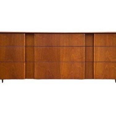 Free and Insured Shipping Within US - Mid Century Modern Solid Walnut Dresser 