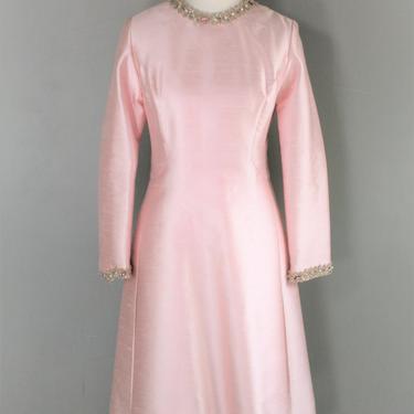 Pink Macaroon - 1960s Mod - Fully lined - Made in British Hong Kong - Cocktail Dress 