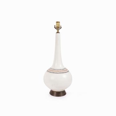 Bitossi Ceramic Striped Lamp Mid Century Modern 