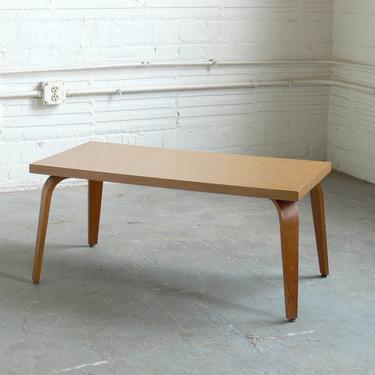 Vintage Mid Century Modern Thonet Plywood Coffee Table 