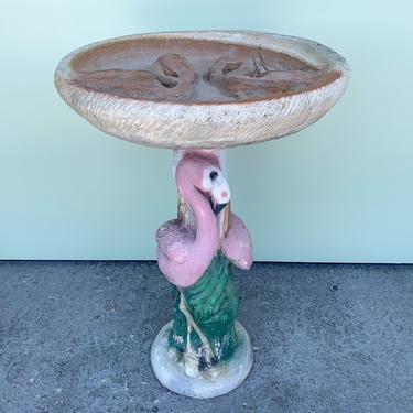 Flamingo Bird Bath