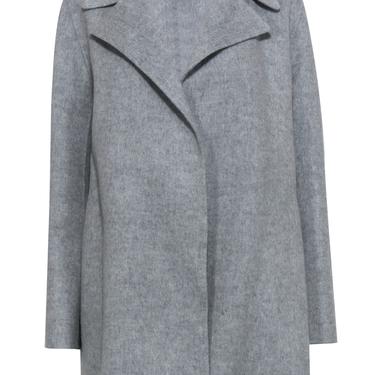 Theory - Heather Gray Wool & Cashmere Open Front Jacket Sz S