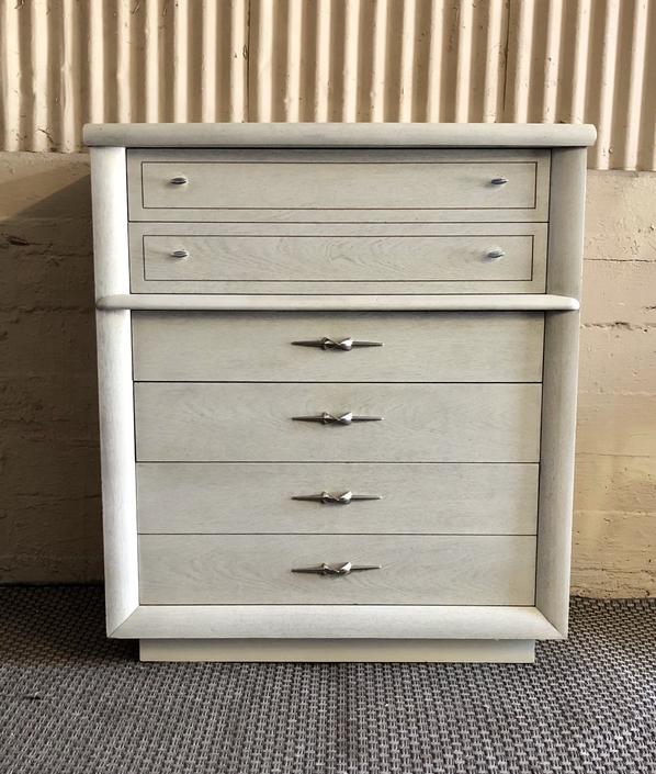 Mcm Tallboy Dresser By Raymond Lowry For Mengel From Bridge Fog