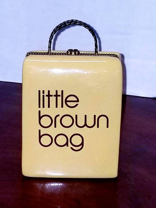 Bag Lunch Tote A Little Brown Bag Vintage Ceramic Limoge
