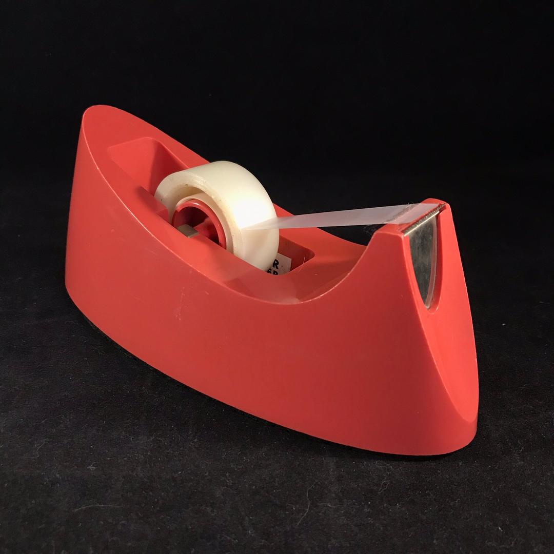 Scotch Decor Tape Dispenser Transparent C 15 Coral Vintage Retro