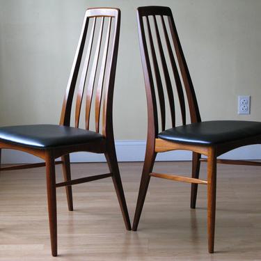 Two Eva Chair by Neils Koefoed in Teak and Afrormosia (set of four available) 