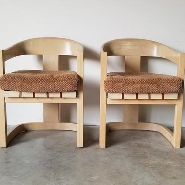 Karl Springer &quot;Onassis &quot; Lounge Chairs - a Pair 