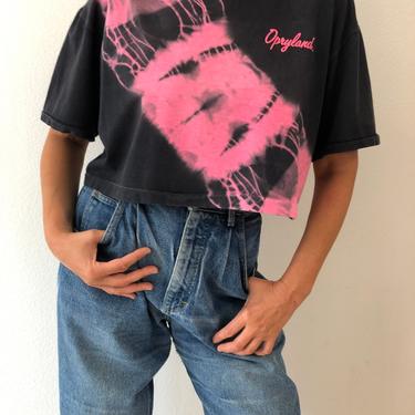 Vintage Opryland Pink Bleached Crop T Shirt By Sherry’ Best 