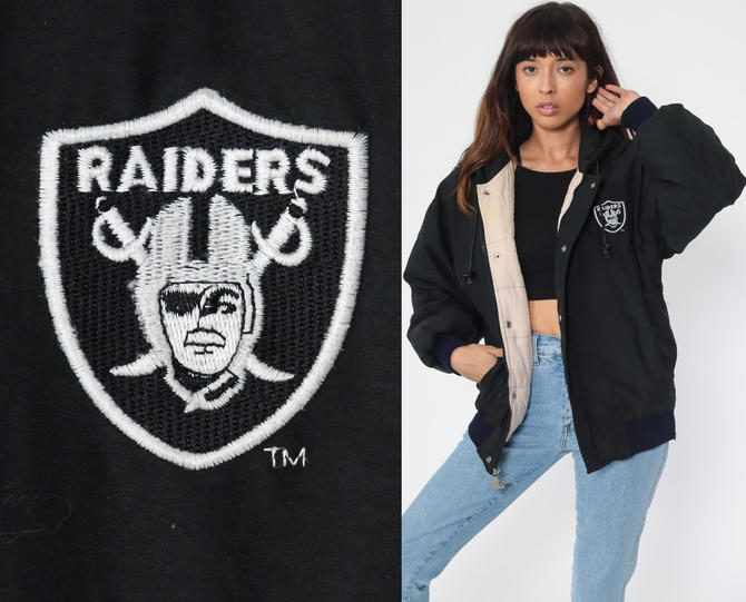 Vintage 90S Starter Oakland Los Angeles Raiders Jacket + Beanie W Sweatshirt  Hoodie - TourBandTees