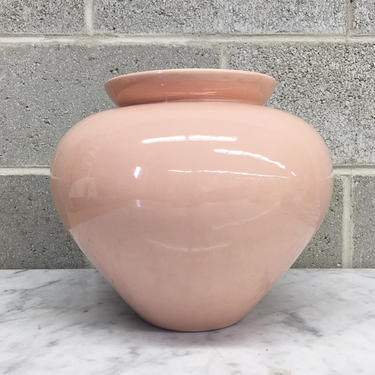 Vintage Vase Retro 1980s Contemporary + Royal Haeger + Pastel Pink + Blush + Pottery + Ceramic + Large Size + Flower Display + Home Decor 