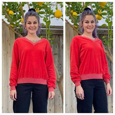 Vintage 1970’s Coral Terrycloth Sweater 