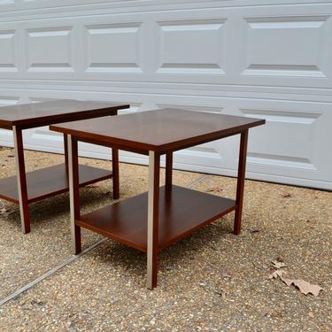 Mid Century Paul McCobb pair of side end tables for Calvin - Linear Group 