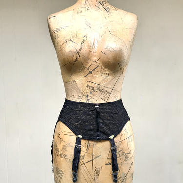 Vintage 1950s Garter Belt, Black Nylon and Satin | Ranch Queen Vintage -  Tujunga, CA