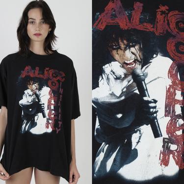 Vintage 1999 Alice Cooper T Shirt / 90s Insanity Tour T Shirt / Mens Womens Unisex Band T Shirt Xl 