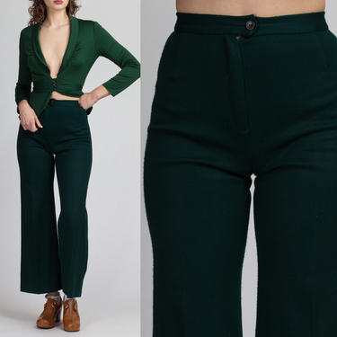 vintage green slacks 70s 緑 スラックス フレア