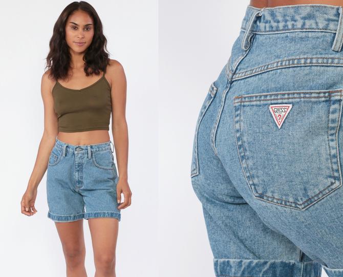 Guess Jean Shorts 27 80s Denim Shorts CUFFED Mom Shorts High Shop Exile Tucson AZ