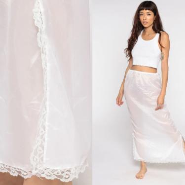 70s long white skirt sale