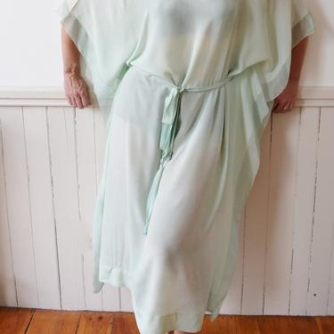 1920s Seafoam Green Silk Caftan Dress | Vintage 20s | We, McGee Vintage -  Boston, MA | ATTIC