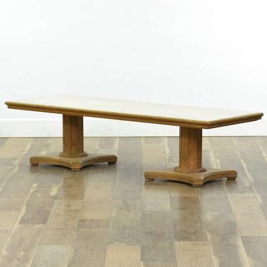 W & Z Mid Century Regency Stone Top Coffee Table