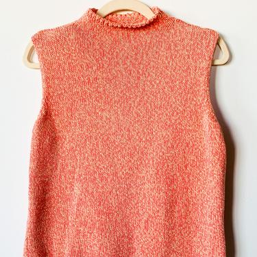 Sorbet Bright Sleeveless Sweater Top, sz. M