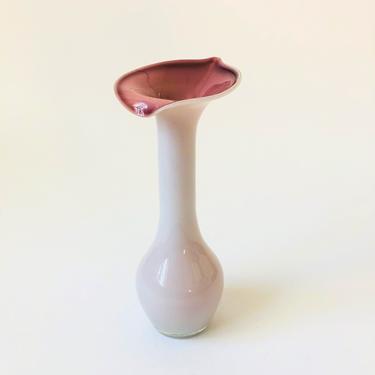 Vintage Cased Glass Lily Vase 