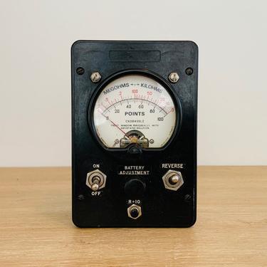 Vintage Simpson Electric Megohms to Kilohms Points Meter Gauge Indicator 