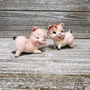 Pair of 1950s Pink Salt and Pepper Shakers