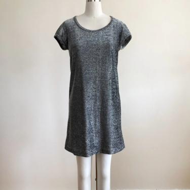 Black and Silver Lurex Mini Dress - Early 1990s 