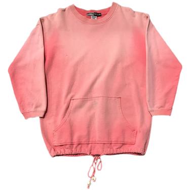 (S) Silver Wear Pink Faded Pocket Cinched Sweatshirt 082521 ERF