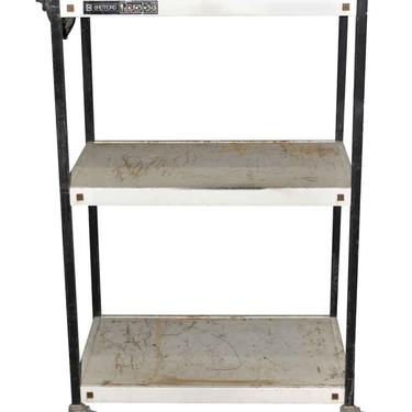 Vintage Office Metal 3 Tier Cart with Outlets