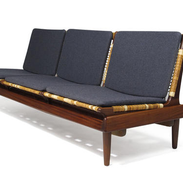 Hans Olsen Cane and Teak Sofa 161