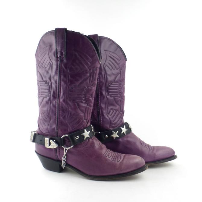 purple cowgirl boots cheap