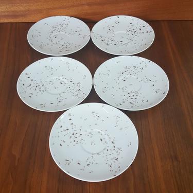 Set of 5 Raymond Loewy Confetti Design for Rosenthal Saucer Plates 