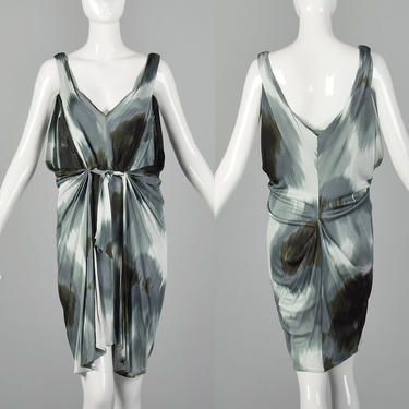 Medium Diane von Furstenberg Dress Draped Sleeveless Dress Tie Dye Dress DVF Summer Dress Designer Sundress 