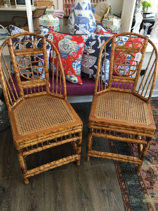 Vintage Bamboo Chairs Chinoiserie Chairs Brighton Style Chairs Chinese Chippendale Chairs By Pursuingvintage1 From Pursuing Vintage Of Arlington Va Attic