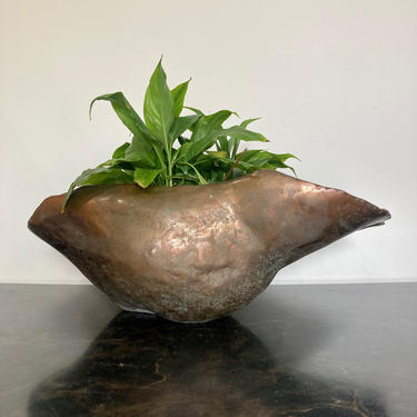 Sculptural Metal Planter or Bowl