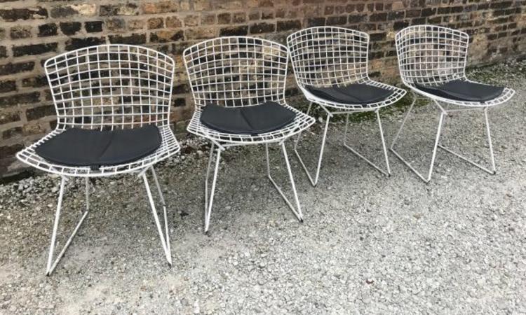 Vintage Harry Bertoia Chairs Patio Side Chairs (Set of 4)