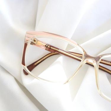 Vintage 70's Layered Cat Eyeglasses Frames 