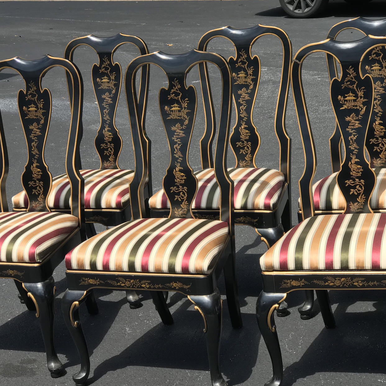 Set of six Drexel Heritage asian dining chairs | Holbrook Bazaar