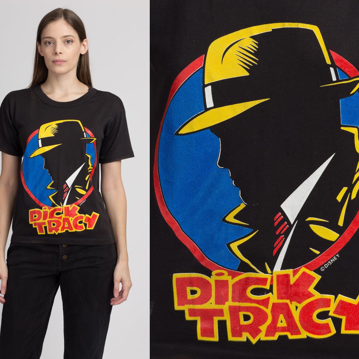 90s Dick Tracy Cartoon T Shirt - Medium | | Flying Apple Vintage 