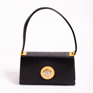 Handbags Gianni Versace Gianni Versace Medusa Bag in Black Patent Leather