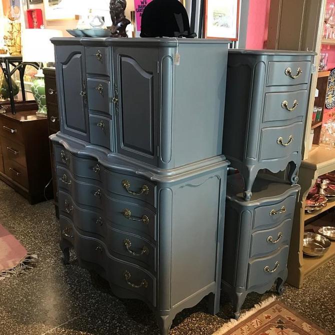 Grey Painted French Provincial Bedroom Set