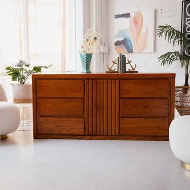 brown boho dresser Mid Century Modern 9 Drawer Dresser Farmhouse Boho Storage Cabinet Side  Table main image 1