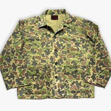 Vintage 1970s RANGER Frogskin Camouflage Cotton Ripstop Jacket ~ M ~ Vietnam War ~ Civilian Camo ~ Duck Hunter ~ Beo Gam 